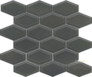 REWARD GLOSSY 2X4 BEVELED HEX WIDE MOSAIC 10X11 - 2