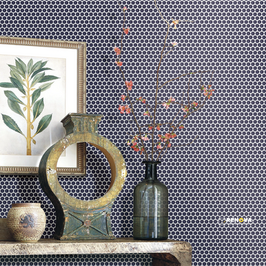 SAVVY GLOSSY 1X1 PENNY MOSAIC 11X12 - 2