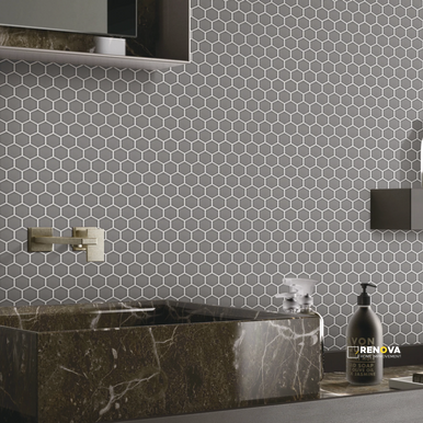 SAVVY GLOSSY 2 HEXAGON MOSAIC 11X12 - 4