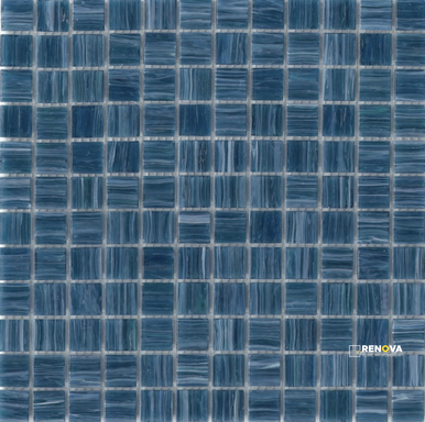 SWIRL GLOSSY GLASS 1X1 MOSAIC ON 12X12 - 2