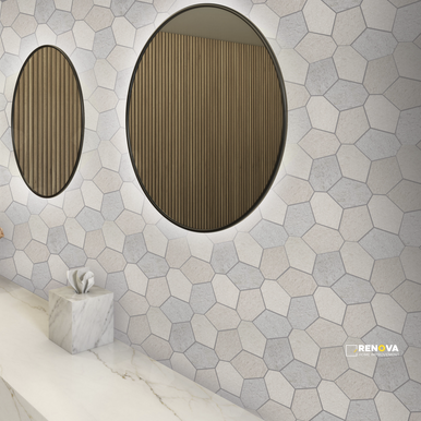 CROSSVILLE CIVILIZATION POWER POLYGON MOSAIC UNPOLISHED 1.07 SF/SHT - 2