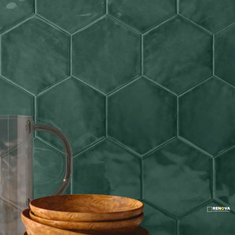 KENSINGTON GLOSSY WALL HEXAGON 6" - 2