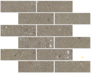 URBAN CONCRETE MATTE BRICK MOSAIC 2X6 - 12X12 - 2