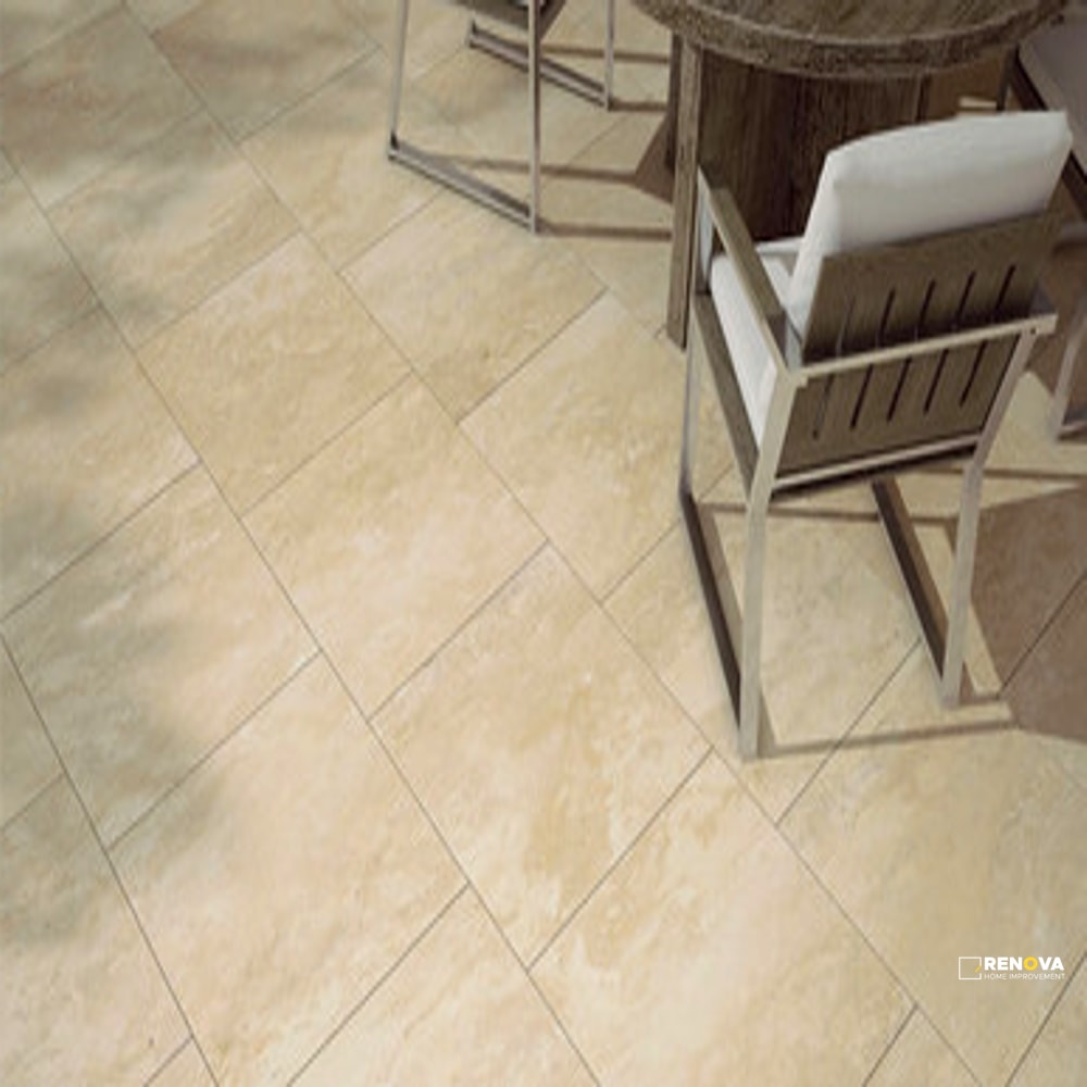 CROSSVILLE STONE FICTION TRAVERTINE BEIGE 12X24 FIELD UNPOLISHED - 3