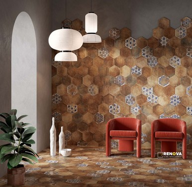 TERRE ETRUSCHE HEXAGON 8-1/2" - 2