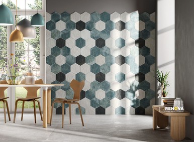 TROPICAL MATTE HEXAGON 8-1/2" - 3