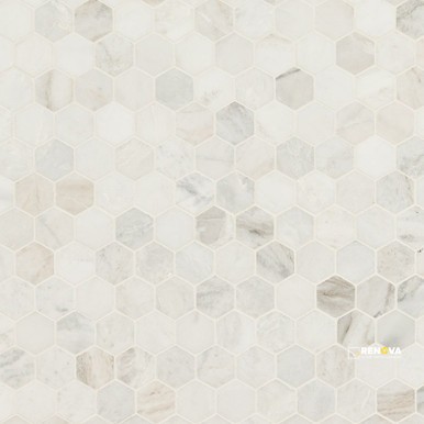 ARABESCATO VENATO WHITE 2" HEX HONED - SMOT-ARAVEN-2HEXH - 2