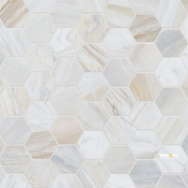 ATHENA GOLD 2" HEXAGON HONED - SMOT-ATHGOL-2HEXH - 4