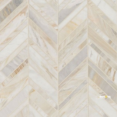 ATHENA GOLD CHEVRON PATTERN HONED - 6