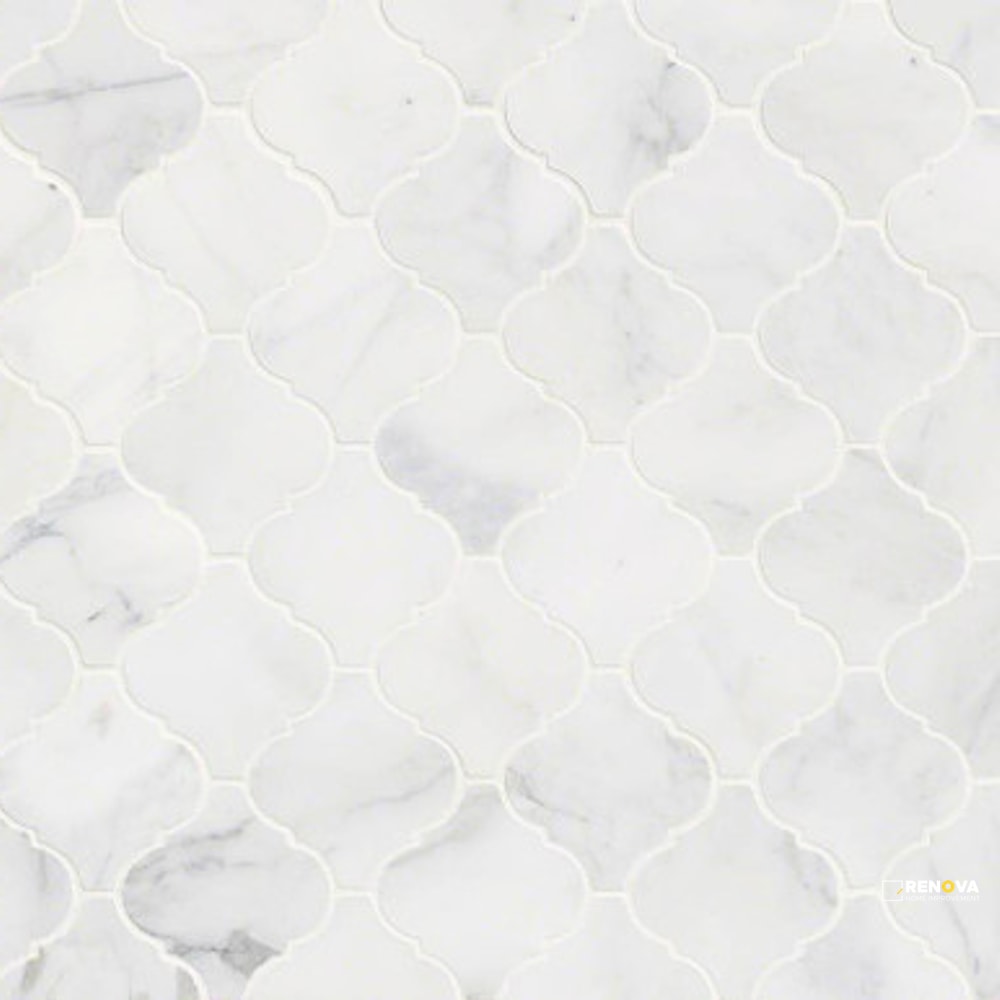 CALACATTA CRESSA HONED ARABESQUE MOSAIC - 2