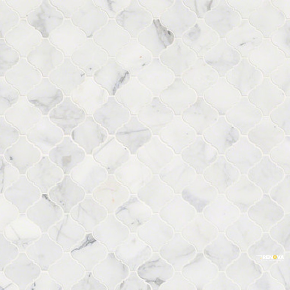 CALACATTA CRESSA HONED ARABESQUE MOSAIC