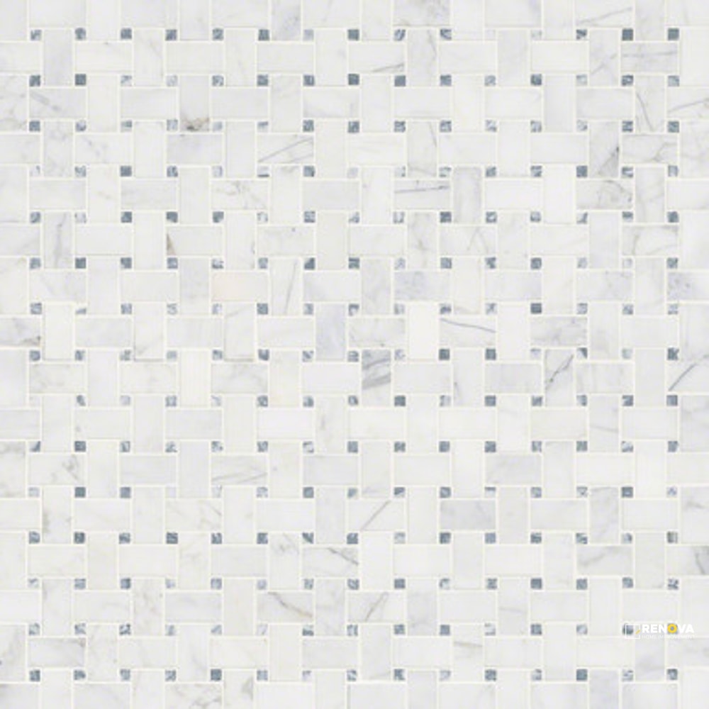 CALACATTA CRESSA HONED BASKETWEAVE MOSAIC - 3