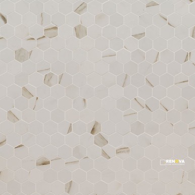 PIETRA CALACATTA MATTE 2X2 HEXAGON MOSAIC - 2