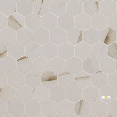PIETRA CALACATTA MATTE 2X2 HEXAGON MOSAIC - 3