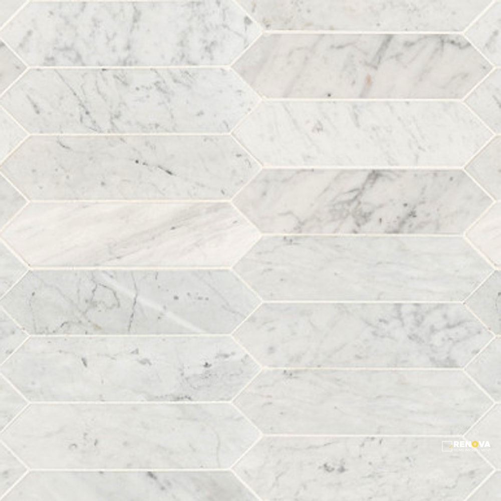 CARRARA WHITE 3X12 PICKET HONED - 2