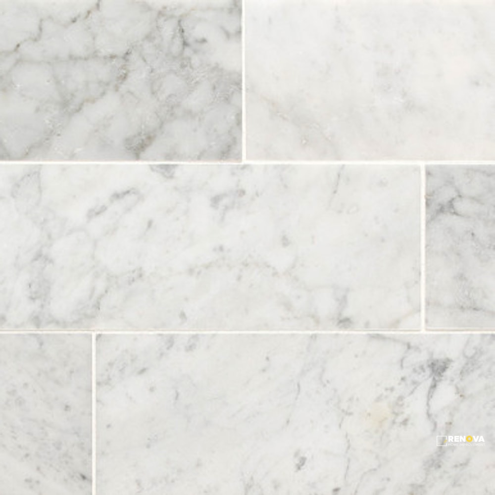 CARRARA WHITE 4X12 HONED ( 4.95 SF PER BOX ) - 3