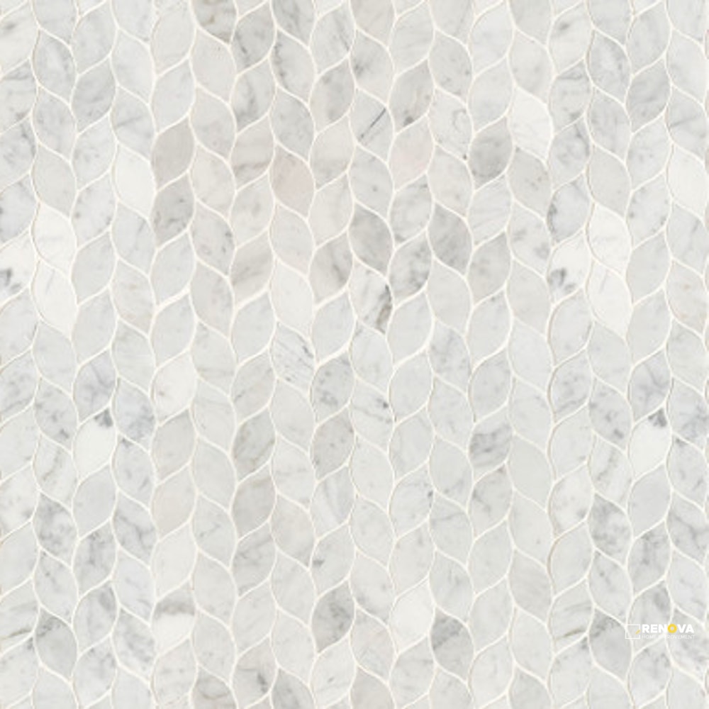 CARRARA WHITE BLANCO PATTERN HONED - 3