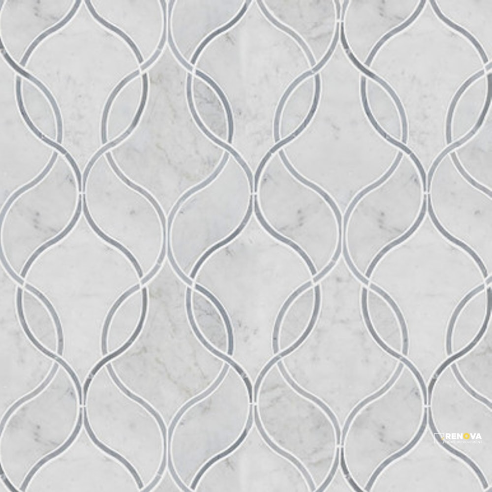 CARRARA WHITE ELLIPSIS POLISHED 10MM - 2