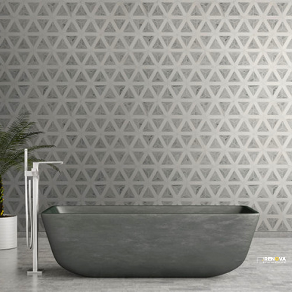 CARRARA WHITE FACETED POLISHED - 3