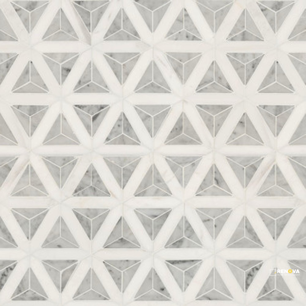 CARRARA WHITE FACETED POLISHED - 2