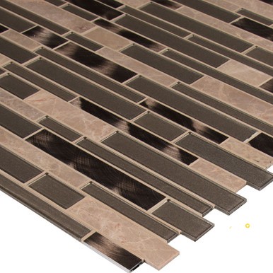 CHAMPAGNE TOAST INTERLOCKING MOSAIC 4MM ( 20 SF PER BOX ) - 4