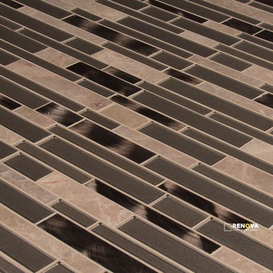 CHAMPAGNE TOAST INTERLOCKING MOSAIC 4MM ( 20 SF PER BOX ) - 5