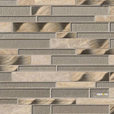 CHAMPAGNE TOAST INTERLOCKING MOSAIC 4MM ( 20 SF PER BOX ) - 6