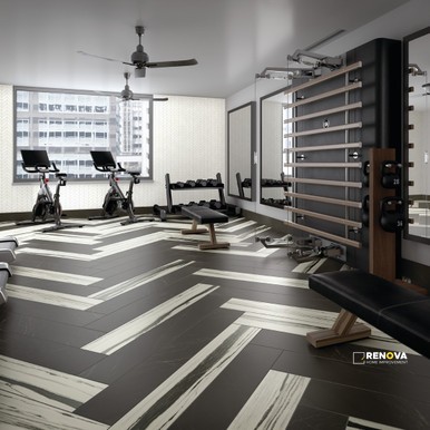 VERTUO MATTE CHEVRON MICROBAN MOSAIC 2X5 - 12X12