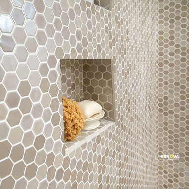 UPTOWN GLASS MATTE HEXAGON MOSAIC - 11X12 - 2