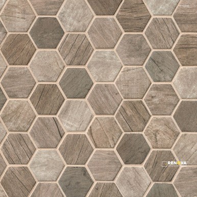 DRIFTWOOD HEXAGON MOSAIC 6MM - 5