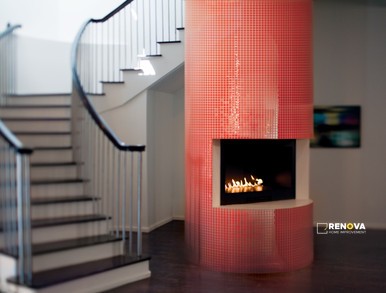 CROSSVILLE GLASS BLOX SUNRISE, ROSE AURA, AND FLAME 1X1 MOSAIC .9385 SF/SHT - 2