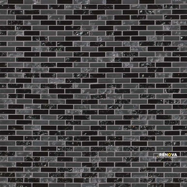 GLISSEN CRYSTALLIZED GLASS MOSAIC 5/8X2X6MM ( 14.7 SF PER BOX )
