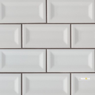 GRAY GLOSSY 3X6 INVERTED BEVELED ( 10.648 SF PER BOX ) - 2