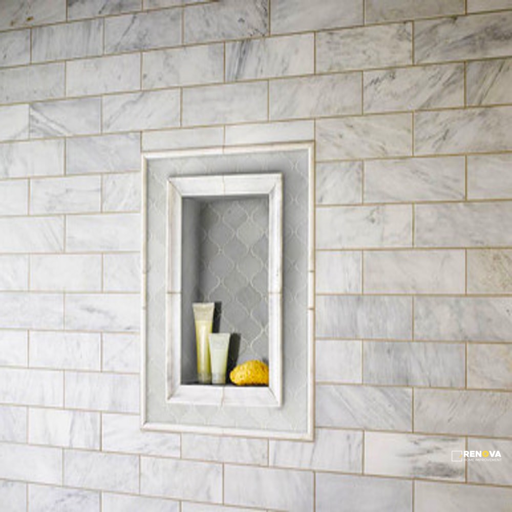 GREECIAN WHITE POLISHED ARABESQUE MOSAIC - 2