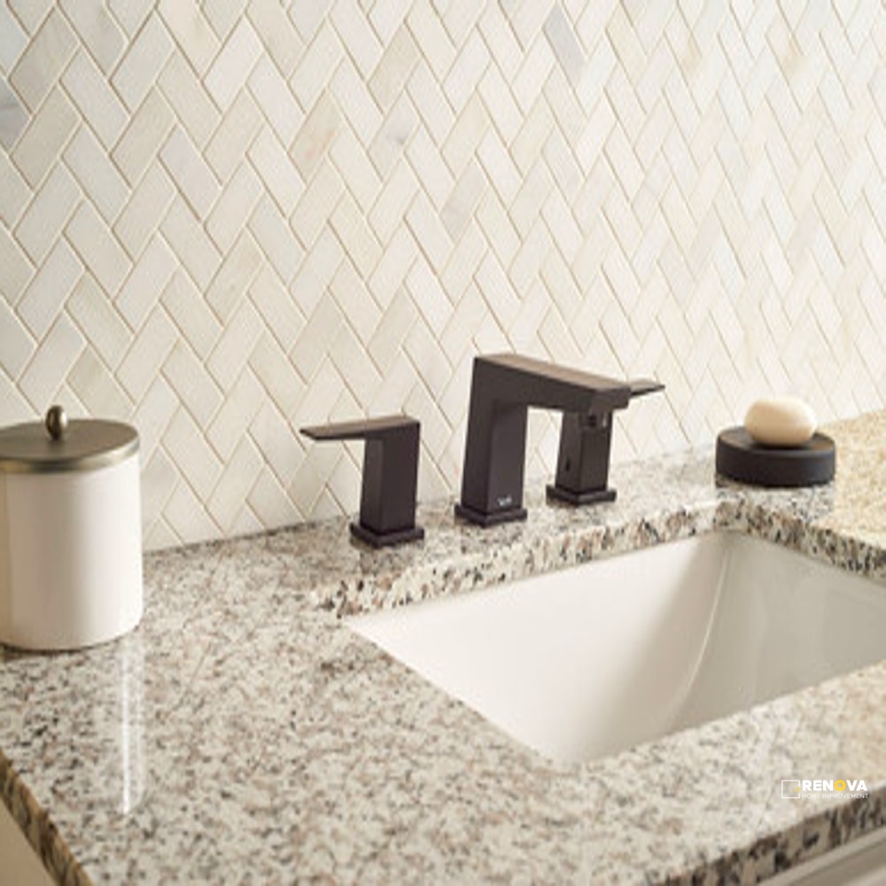 GREECIAN WHITE POLISHED HERRINGBONE MOSAIC - 3