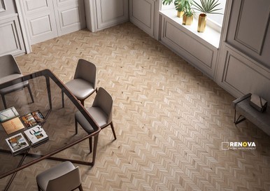 HAVENWOOD BEIGE CHEVRON MOSAIC 12X15