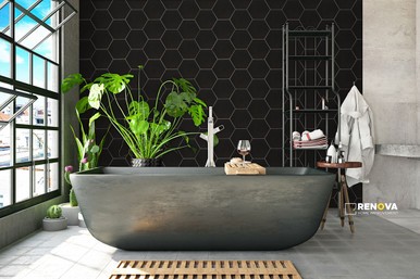 HEXLEY GRAPHITE 9X10.5 HEXAGON ( 6.888 SF PER BOX ) - 2