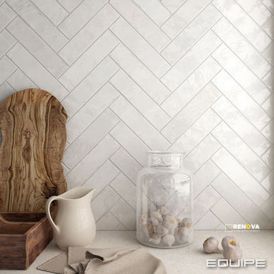 EQUIPE TRIBECA GYPSUM WHITE 2-1/2X10 FIELD GLOSS - 3