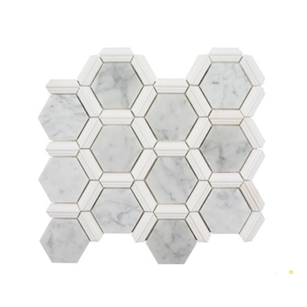 CHAPTER SPEC09 - EMINENCE THASSOS/CARRARA POLISHED MOSAIC 11-1/2" X 13-3/8" - 2