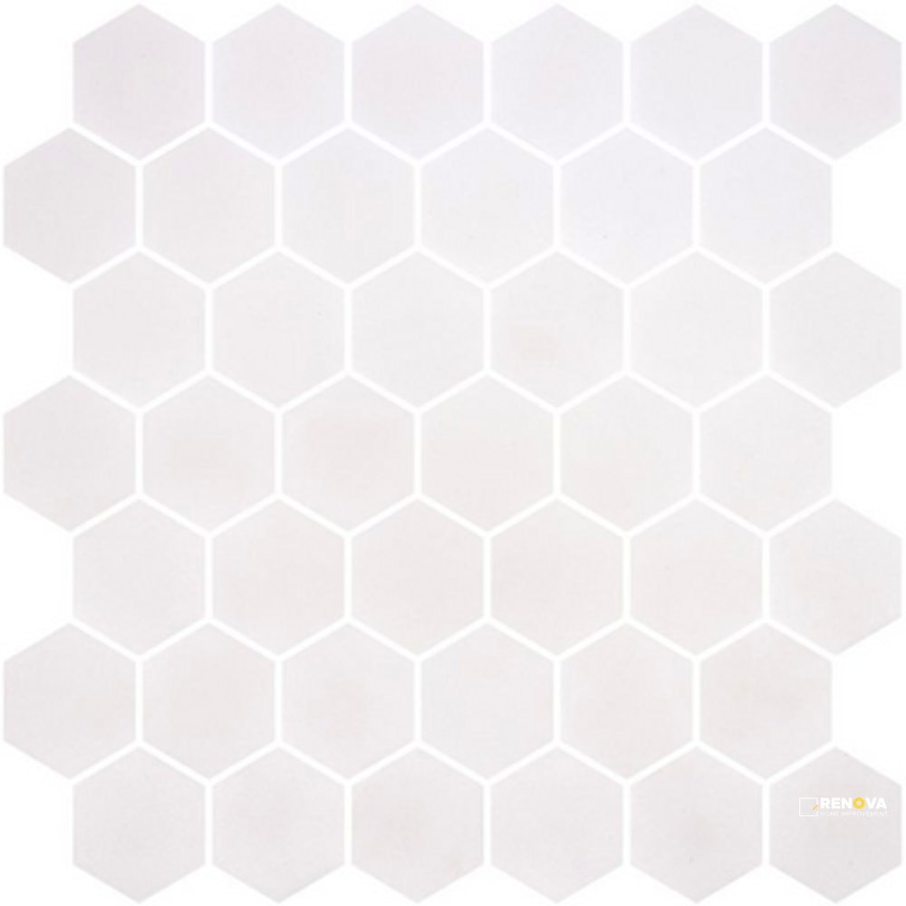 STONEGLASS XL WHITE MOSAIC 11.25" X 11.25"