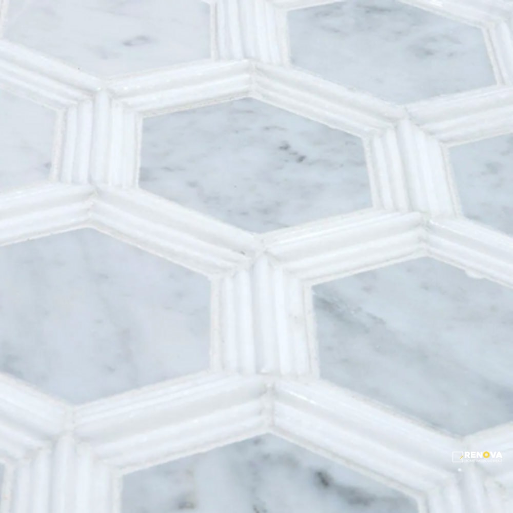 CHAPTER SPEC09 - EMINENCE THASSOS/CARRARA POLISHED MOSAIC 11-1/2" X 13-3/8" - 4