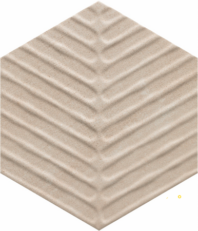 CROSSVILLE COTTO MODERNO TAUPE 8IN CHEVRON HEX FIELD UNPOLISHED - 2