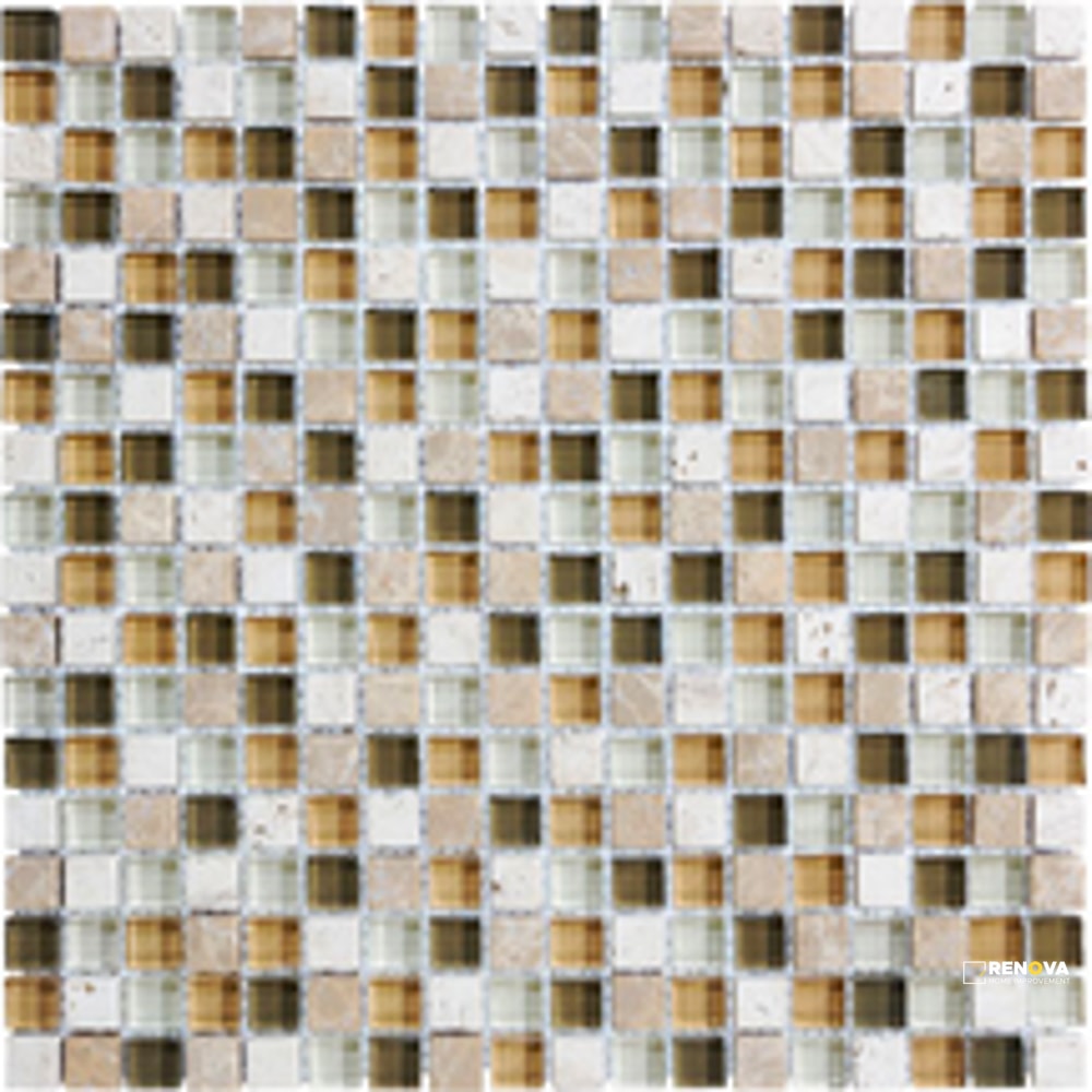 PIETRA ART BLISS BAMBOO 5/8" MOSAIC ON 12" X 12" - M125/8 - FLOTIL1352 - 2