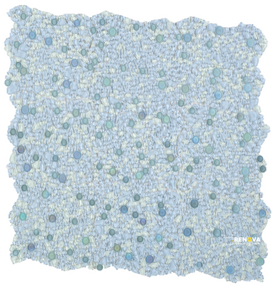 SHIMMER BLUE MOSAIC 10.75" X 10.75" - 4