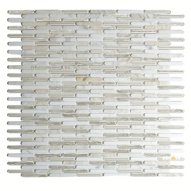 BAMBOO CALACATTA GOLD MOSAIC 11.75" X 12.25" - 2