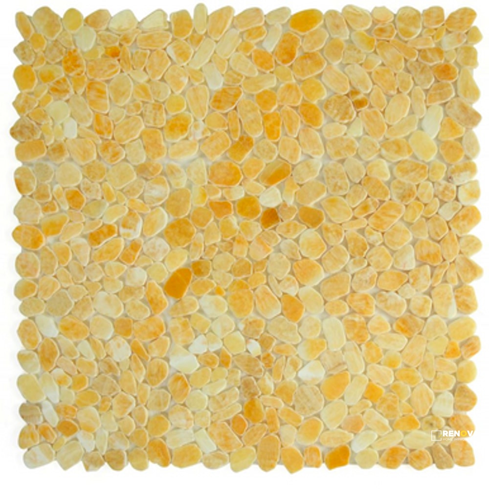 RIVER STONE HONEY ONYX MOSAIC 12" X 12" - 4