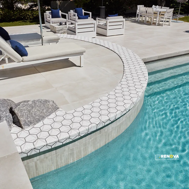 GEOMETRO 2.0 GLASS MATTE HEXAGON MOSAIC 16" X 9" - 11