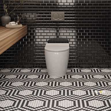 LE CAFE MATTE MOSAIC DECO DESIGN 4 - 1" X 1" - 2