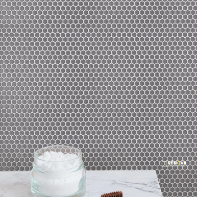 GEOMETRO 2.0 GLASS MATTE HEXAGON MOSAIC 12" X 12" - 2
