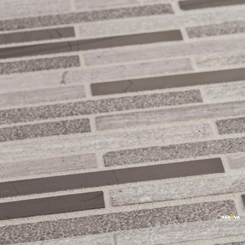 CHAPTER 3 - STREAM STONE LUSTROUS PATTERN A MOSAIC 10-3/4" X 11-7/8" - 2